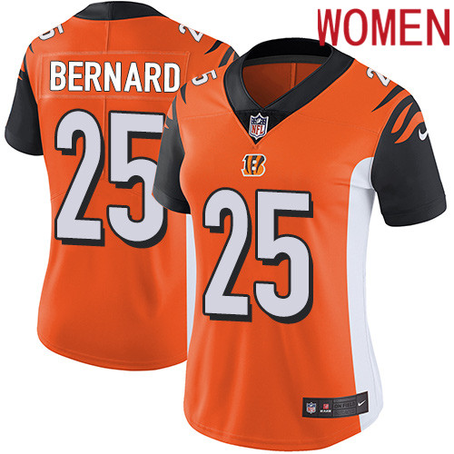 2019 Women Cincinnati Bengals #25 Bernard orange Nike Vapor Untouchable Limited NFL Jersey->women nfl jersey->Women Jersey